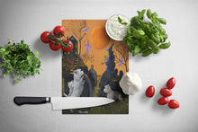 Load image into Gallery viewer, Westie Wicked Witch Glass Cutting Boards – Durable, Decorative Kitchen Art Large PPP3234LCB