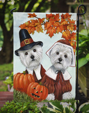 Load image into Gallery viewer, Westie Thanksgiving Pilgrims Garden Flag – Decorative Outdoor Yard Flag PPP3235GF