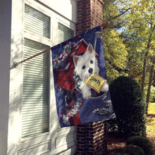 Load image into Gallery viewer, Westie Zoe's Christmas List Flag Canvas House Size PPP3237CHF
