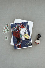 Load image into Gallery viewer, Westie Zoe's Christmas List Greeting Cards -  Blank Note Cards – 8-Pack of Artist-Designed Cards with Envelopes