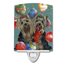 Load image into Gallery viewer, Yorkie Christmas All that Glitters Ceramic Night Light PPP3239CNL