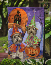 Load image into Gallery viewer, Yorkie Halloween Haunted House Garden Flag – Decorative Outdoor Yard Flag PPP3241GF