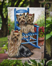Load image into Gallery viewer, Yorkie Patio Sweethearts Garden Flag – Decorative Outdoor Yard Flag PPP3242GF