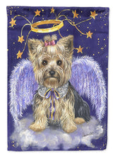 Load image into Gallery viewer, Yorkie Christmas Angel Flag Canvas House Size PPP3243CHF