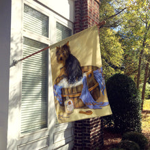Load image into Gallery viewer, Yorkie Bath Time Flag Canvas House Size PPP3244CHF