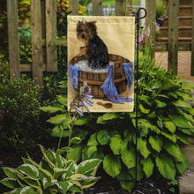 Load image into Gallery viewer, Yorkie Bath Time Garden Flag – Decorative Outdoor Yard Flag PPP3244GF