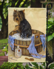 Load image into Gallery viewer, Yorkie Bath Time Garden Flag – Decorative Outdoor Yard Flag PPP3244GF