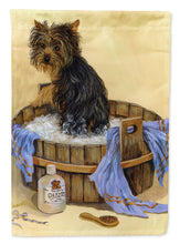 Load image into Gallery viewer, Yorkie Bath Time Garden Flag – Decorative Outdoor Yard Flag PPP3244GF