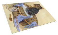 Load image into Gallery viewer, Yorkie Bath Time Glass Cutting Boards – Durable, Decorative Kitchen Art Large PPP3244LCB