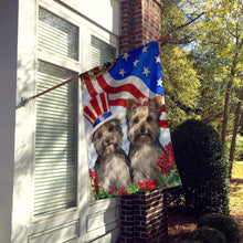 Load image into Gallery viewer, Yorkie USA Flag Canvas House Size PPP3245CHF