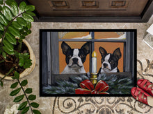 Load image into Gallery viewer, Boston Terrier Looking for Santa Christmas Doormat - 18x27 Decorative Floor Mat – Indoor/Outdoor Rug with Artistic Flair PPP3248MAT