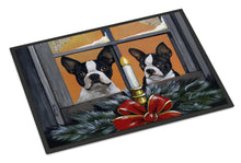 Load image into Gallery viewer, Boston Terrier Looking for Santa Christmas Doormat - 18x27 Decorative Floor Mat – Indoor/Outdoor Rug with Artistic Flair PPP3248MAT