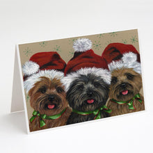 Load image into Gallery viewer, Cairn Terrier Christmas Ceaser and Co Greeting Cards -  Blank Note Cards – 8-Pack of Artist-Designed Cards with Envelopes