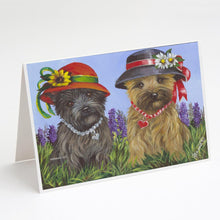 Load image into Gallery viewer, Cairn Terrier Sisters Greeting Cards -  Blank Note Cards – 8-Pack of Artist-Designed Cards with Envelopes