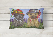 Load image into Gallery viewer, Cairn Terrier Sisters Canvas Fabric Decorative Pillow PPP3254PW1216