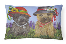 Load image into Gallery viewer, Cairn Terrier Sisters Canvas Fabric Decorative Pillow PPP3254PW1216
