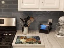 Load image into Gallery viewer, Corgi Garden Georgi Glass Cutting Boards – Durable, Decorative Kitchen Art Large PPP3258LCB