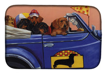 Load image into Gallery viewer, Dachshund Dachsmobile Dish Drying Mat – Absorbent, Artistic Kitchen Essentials PPP3259DDM