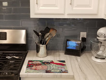 Load image into Gallery viewer, Dachshund Christmas Waiting for Santa Glass Cutting Boards – Durable, Decorative Kitchen Art Large PPP3260LCB