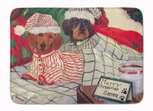Load image into Gallery viewer, Dachshund Christmas Waiting for Santa Machine Washable Memory Foam Mat PPP3260RUG