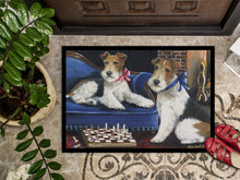 Load image into Gallery viewer, Fox Terrier Checkmates Doormat - 18x27 Decorative Floor Mat – Indoor/Outdoor Rug with Artistic Flair PPP3261MAT