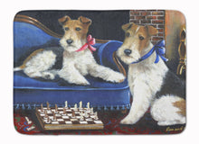 Load image into Gallery viewer, Fox Terrier Checkmates Machine Washable Memory Foam Mat PPP3261RUG