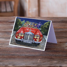 Load image into Gallery viewer, Jack Russell Evening Cruise Greeting Cards -  Blank Note Cards – 8-Pack of Artist-Designed Cards with Envelopes