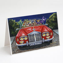 Load image into Gallery viewer, Jack Russell Evening Cruise Greeting Cards -  Blank Note Cards – 8-Pack of Artist-Designed Cards with Envelopes