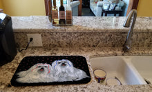 Load image into Gallery viewer, Maltese Sweethearts Dish Drying Mat – Absorbent, Artistic Kitchen Essentials PPP3263DDM