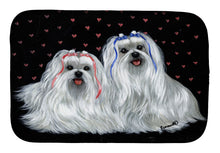 Load image into Gallery viewer, Maltese Sweethearts Dish Drying Mat – Absorbent, Artistic Kitchen Essentials PPP3263DDM