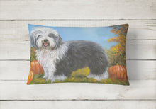 Load image into Gallery viewer, Old English Sheepdog Ocotoberfest Canvas Fabric Decorative Pillow PPP3265PW1216