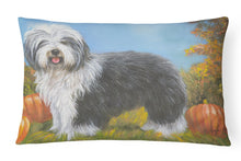 Load image into Gallery viewer, Old English Sheepdog Ocotoberfest Canvas Fabric Decorative Pillow PPP3265PW1216