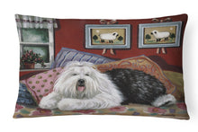 Load image into Gallery viewer, Old English Sheepdog Sweet Dreams Canvas Fabric Decorative Pillow PPP3266PW1216