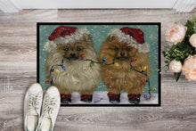 Load image into Gallery viewer, Pomeranian Christmas Lighten Up Doormat - 18x27 Decorative Floor Mat – Indoor/Outdoor Rug with Artistic Flair PPP3267MAT