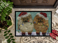 Load image into Gallery viewer, Pomeranian Christmas Lighten Up Doormat - 18x27 Decorative Floor Mat – Indoor/Outdoor Rug with Artistic Flair PPP3267MAT