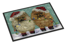 Load image into Gallery viewer, Pomeranian Christmas Lighten Up Doormat - 18x27 Decorative Floor Mat – Indoor/Outdoor Rug with Artistic Flair PPP3267MAT