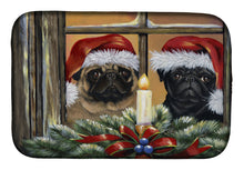 Load image into Gallery viewer, Pug Christmas Anticipation Dish Drying Mat – Absorbent, Artistic Kitchen Essentials PPP3268DDM