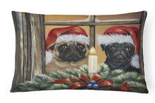Load image into Gallery viewer, Pug Christmas Anticipation Canvas Fabric Decorative Pillow PPP3268PW1216
