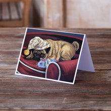Load image into Gallery viewer, Pug Goodnight Sweetheart Greeting Cards -  Blank Note Cards – 8-Pack of Artist-Designed Cards with Envelopes