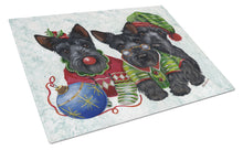 Load image into Gallery viewer, Scottish Terrier Christmas Elves Glass Cutting Boards – Durable, Decorative Kitchen Art Large PPP3270LCB