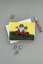 Load image into Gallery viewer, Sheltie Sheepdog Express Greeting Cards -  Blank Note Cards – 8-Pack of Artist-Designed Cards with Envelopes