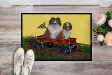 Load image into Gallery viewer, Sheltie Sheepdog Express Doormat - 24x36 Decorative Floor Mat – Indoor/Outdoor Rug with Artistic Flair PPP3272JMAT