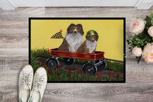 Load image into Gallery viewer, Sheltie Sheepdog Express Doormat - 18x27 Decorative Floor Mat – Indoor/Outdoor Rug with Artistic Flair PPP3272MAT