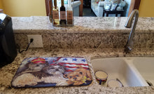 Load image into Gallery viewer, Shih Tzu Americana Sweethearts Dish Drying Mat – Absorbent, Artistic Kitchen Essentials PPP3273DDM