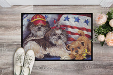 Load image into Gallery viewer, Shih Tzu Americana Sweethearts Doormat - 24x36 Decorative Floor Mat – Indoor/Outdoor Rug with Artistic Flair PPP3273JMAT