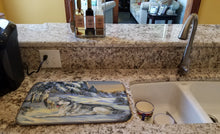 Load image into Gallery viewer, Siberian Husky Winterscape Dish Drying Mat – Absorbent, Artistic Kitchen Essentials PPP3274DDM