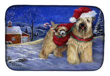 Load image into Gallery viewer, Wheaten Terrier Christmas Dish Drying Mat – Absorbent, Artistic Kitchen Essentials PPP3275DDM