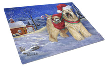 Load image into Gallery viewer, Wheaten Terrier Christmas Glass Cutting Boards – Durable, Decorative Kitchen Art Large PPP3275LCB