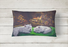 Load image into Gallery viewer, Westie A Winter's Night Canvas Fabric Decorative Pillow PPP3276PW1216