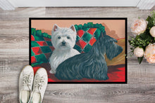 Load image into Gallery viewer, Westie and Scottie Great Scots Doormat - 18x27 Decorative Floor Mat – Indoor/Outdoor Rug with Artistic Flair PPP3277MAT